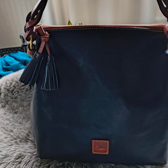 Dooney & Bourke Florentine Twist Strap Hobo Shoulder Bag (Navy) - Picture 3 of 8